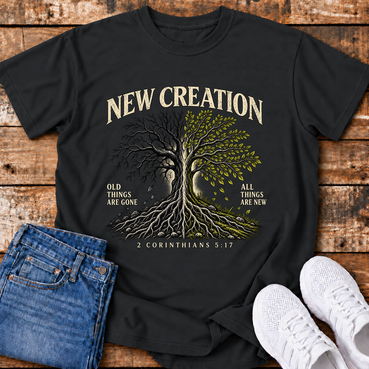 New Creation T-Shirt - (2 Corinthians 5:7)