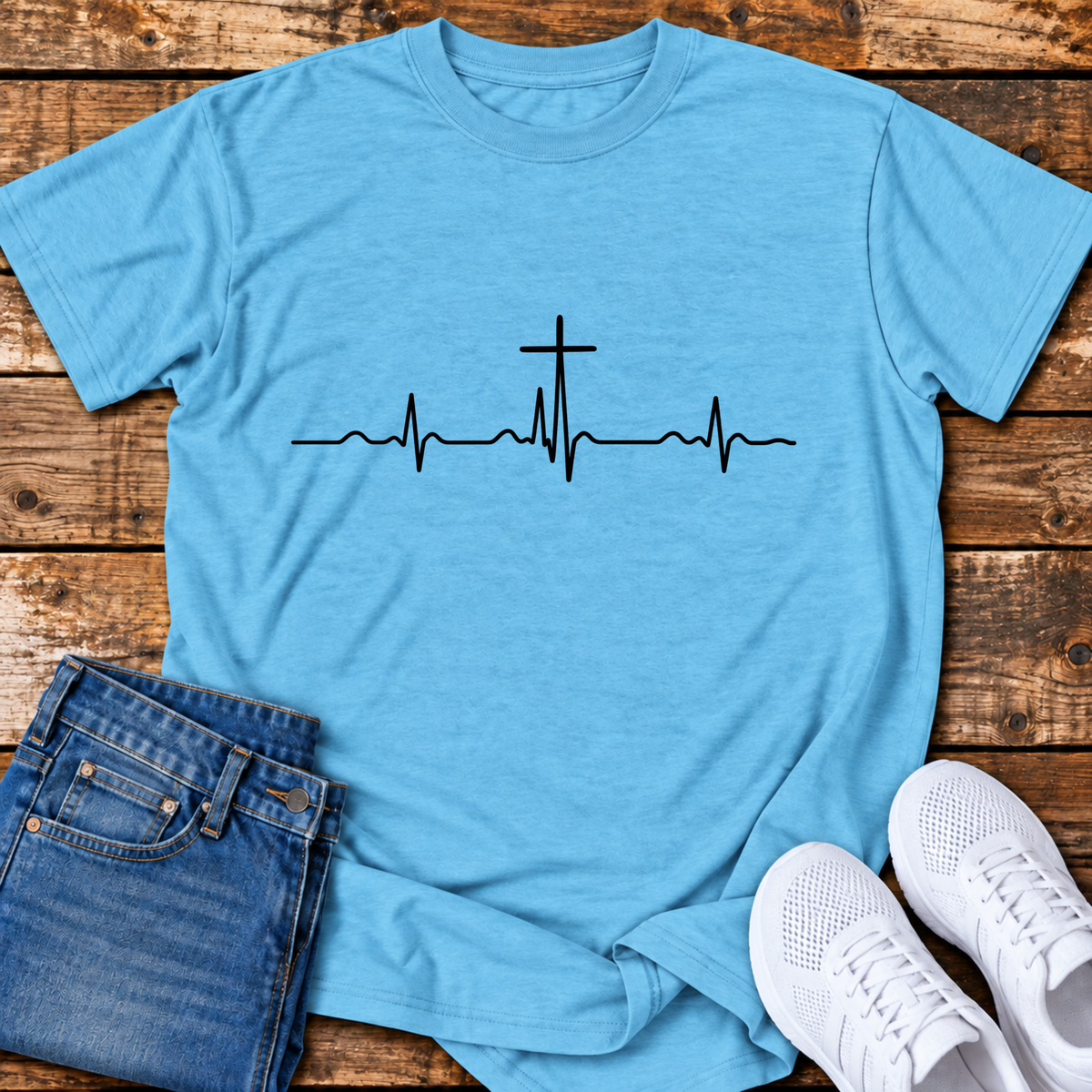 Cross Heartbeat T-Shirt
