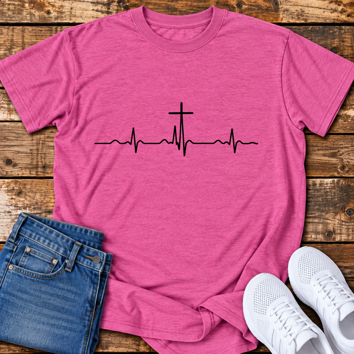 Cross Heartbeat T-Shirt