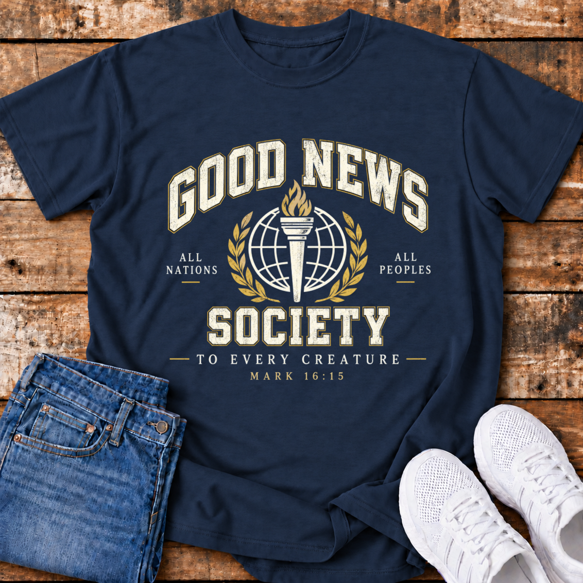 Good News Society T-Shirt - (Mark 16:15)