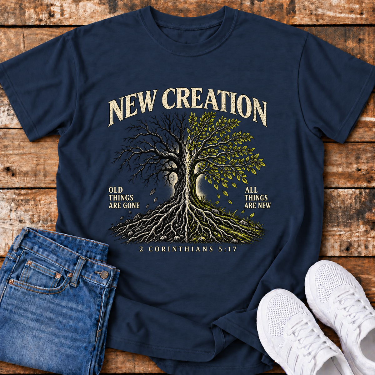 New Creation T-Shirt - (2 Corinthians 5:7)