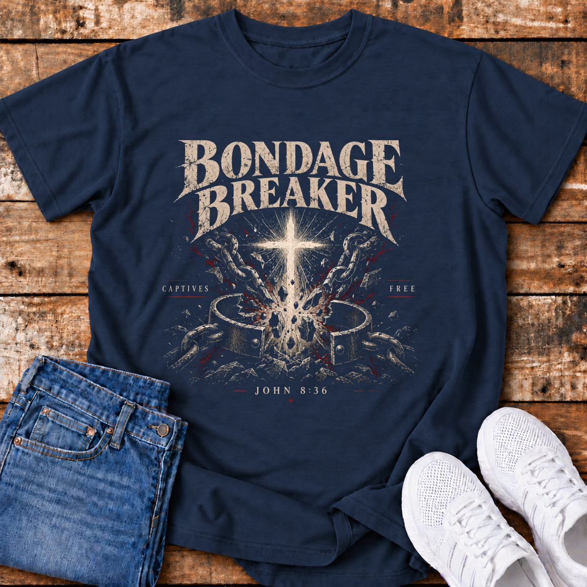 Bondage Breaker T-Shirt - (John 8:36)