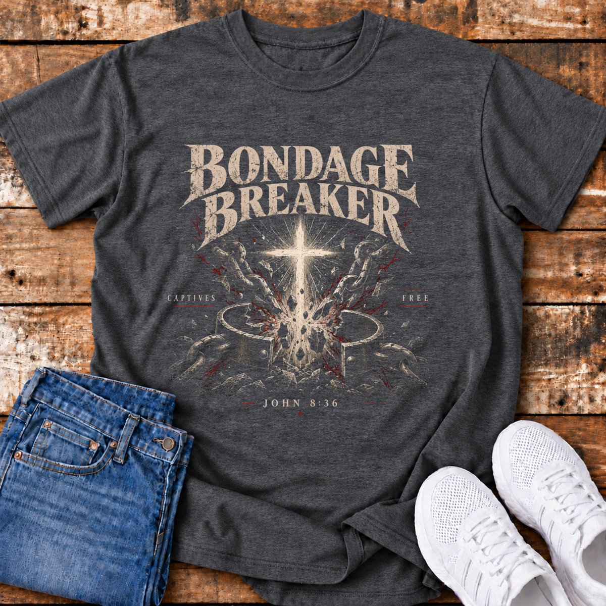 Bondage Breaker T-Shirt - (John 8:36)