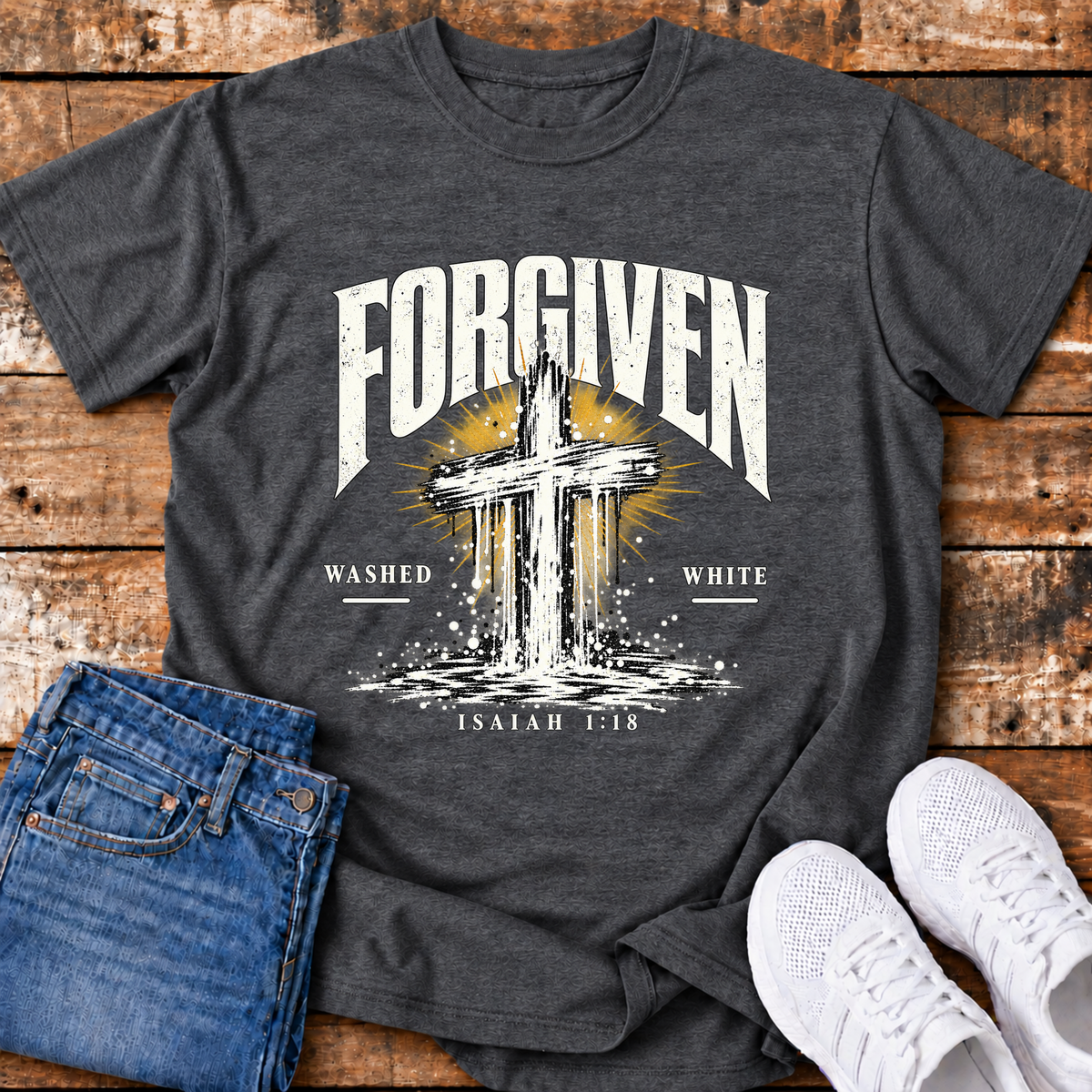 Forgiven T-Shirt - (Isaiah 1:18)
