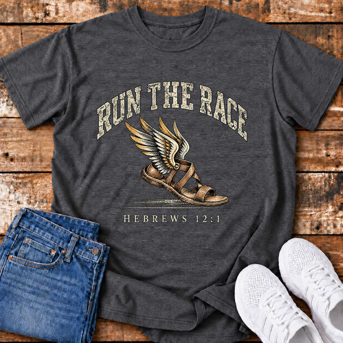Run the Race T-Shirt - (Hebrews 12:1)