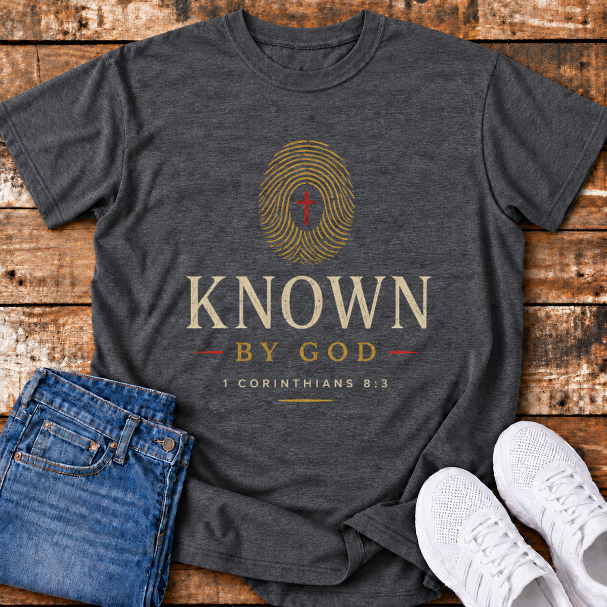 Known by God T-Shirt - (1 Corinthians 8:3)