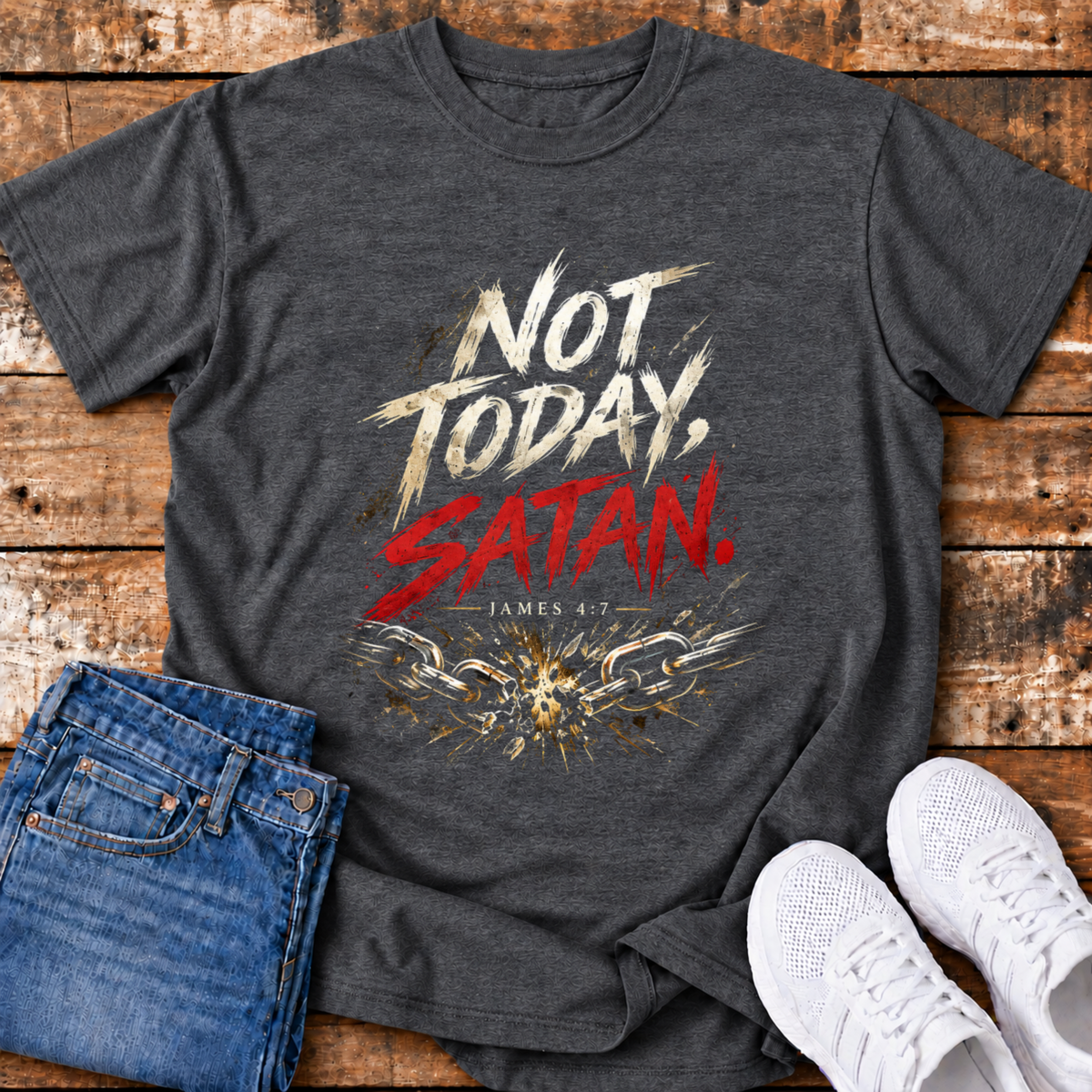 Not Today Satan T-Shirt - (James 4:7)