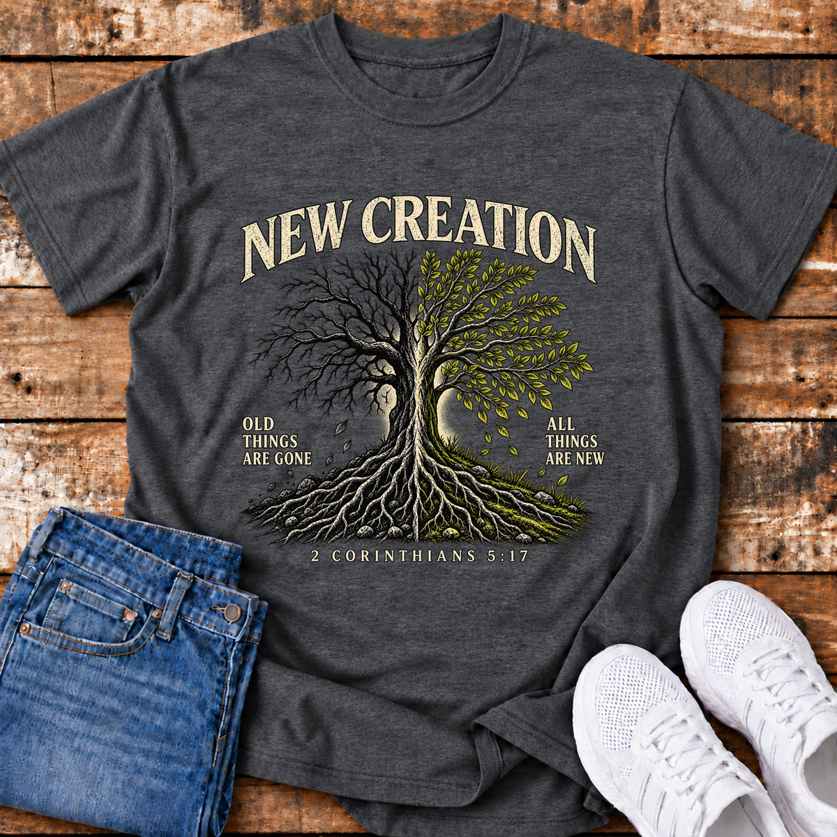 New Creation T-Shirt - (2 Corinthians 5:7)