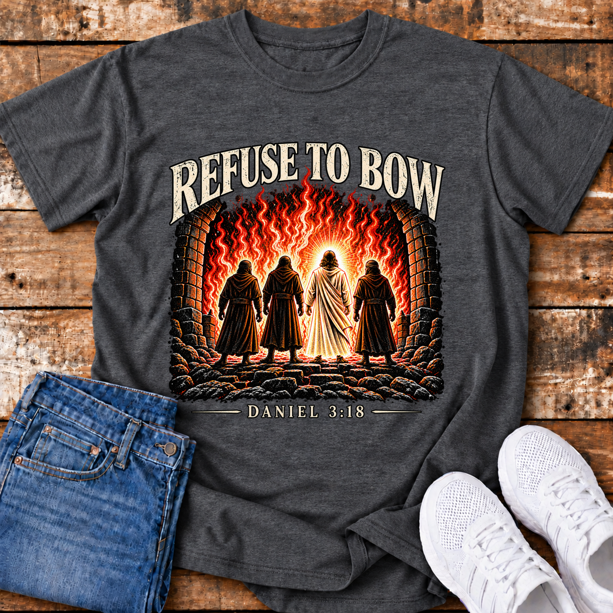 Refuse to Bow T-Shirt - (Daniel 3:18)