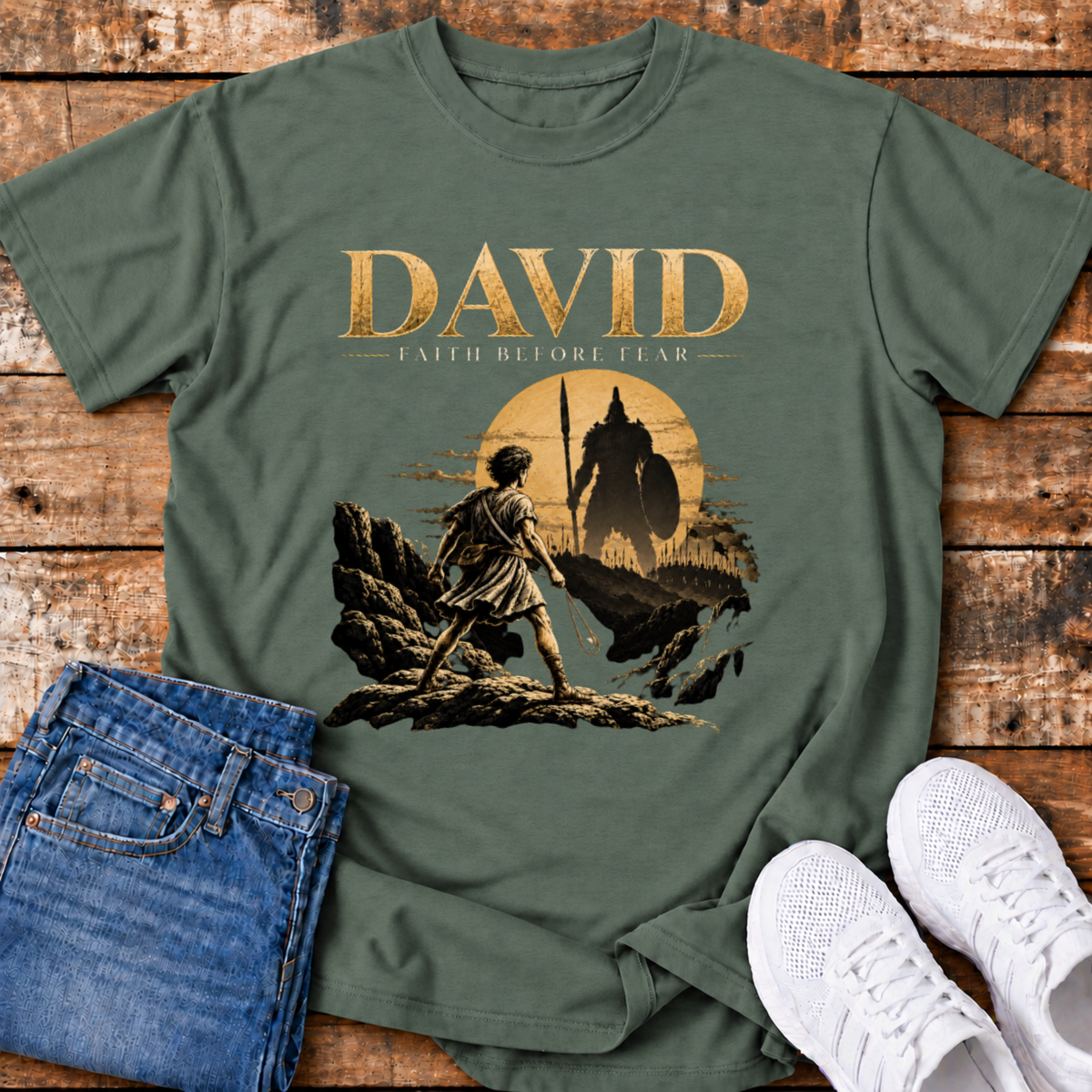 David T-Shirt - Faith Before Fear