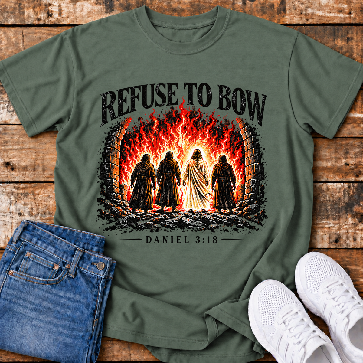 Refuse to Bow T-Shirt - (Daniel 3:18)