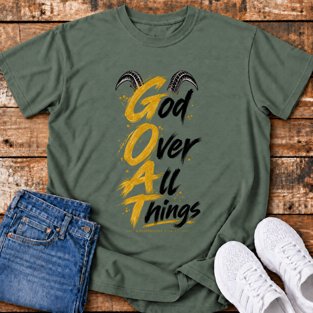 GOAT T-Shirt - (Colossians 1:16-17)