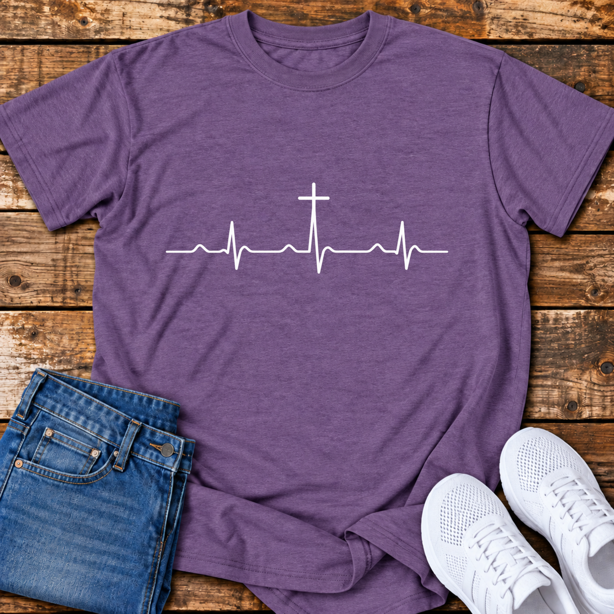 Cross Heartbeat T-Shirt