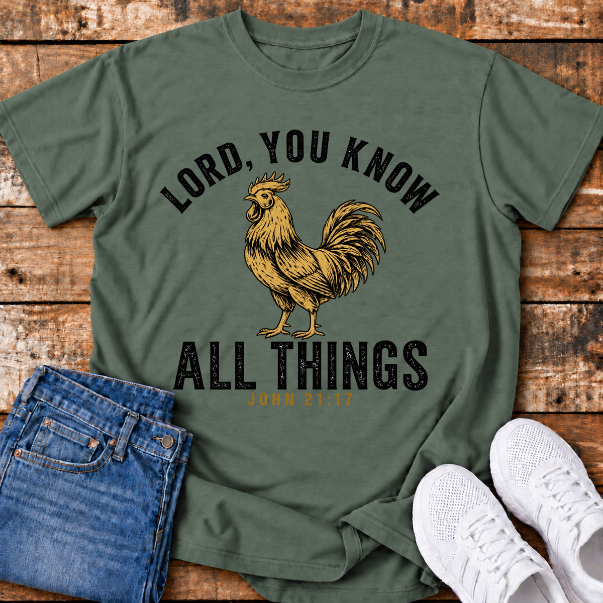 Lord, You Know All Things T-Shirt - (John 21:17)