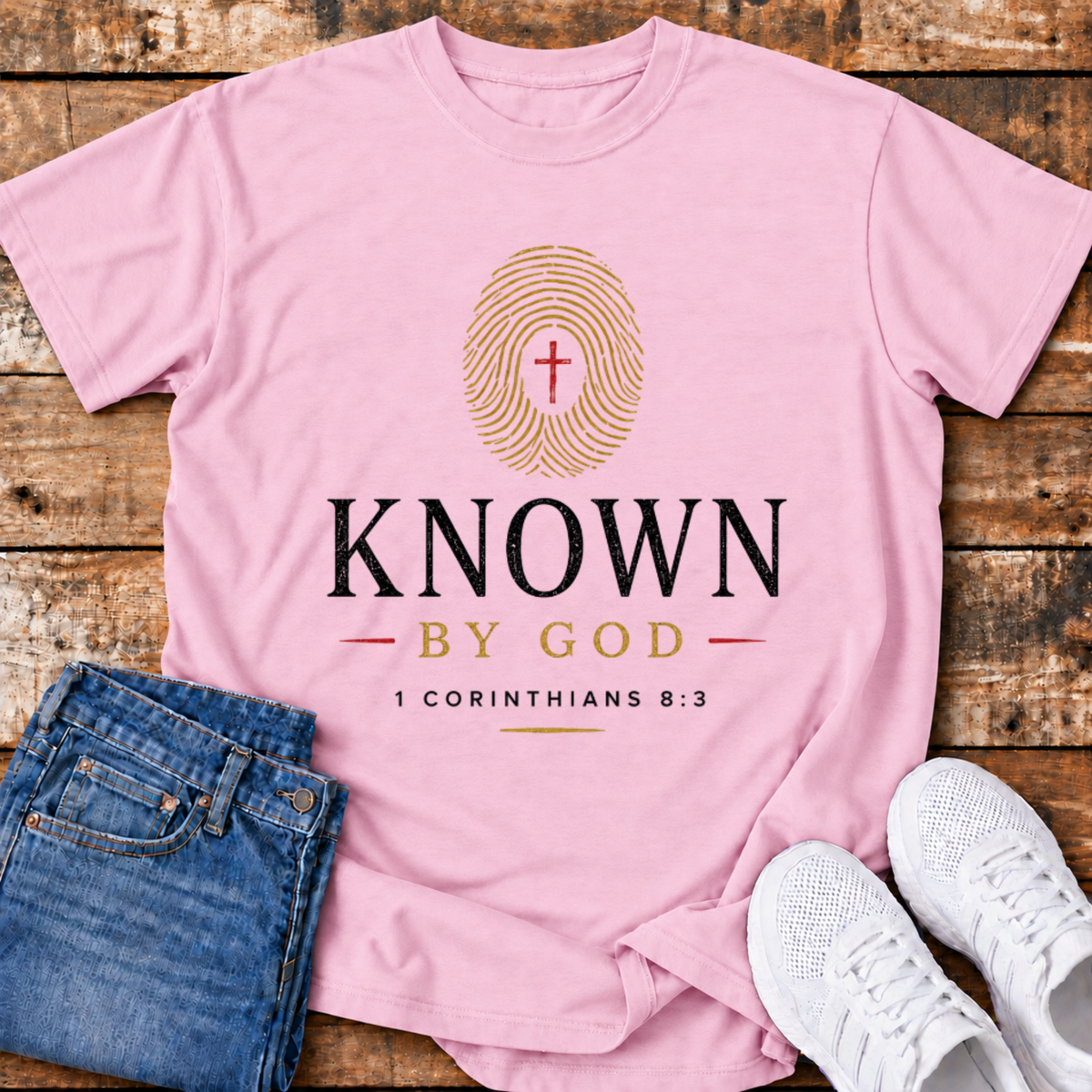 Known by God T-Shirt - (1 Corinthians 8:3)