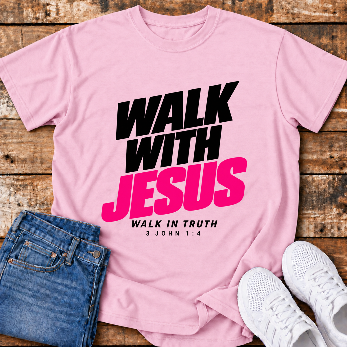 Walk with Jesus T-Shirt - (3 John 1:4)