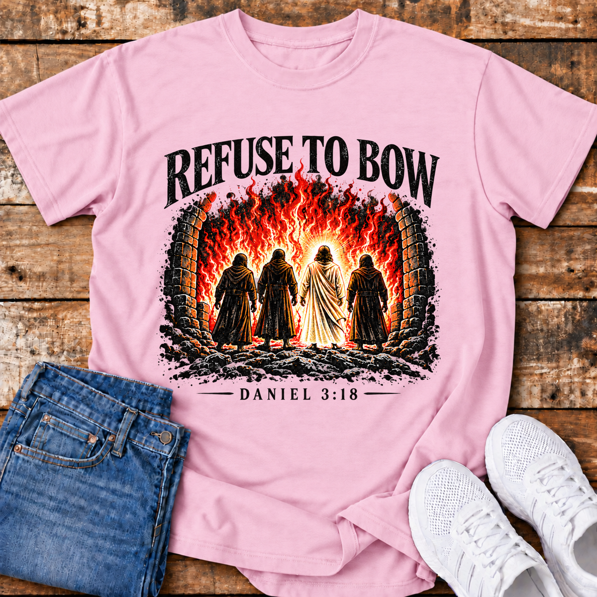 Refuse to Bow T-Shirt - (Daniel 3:18)