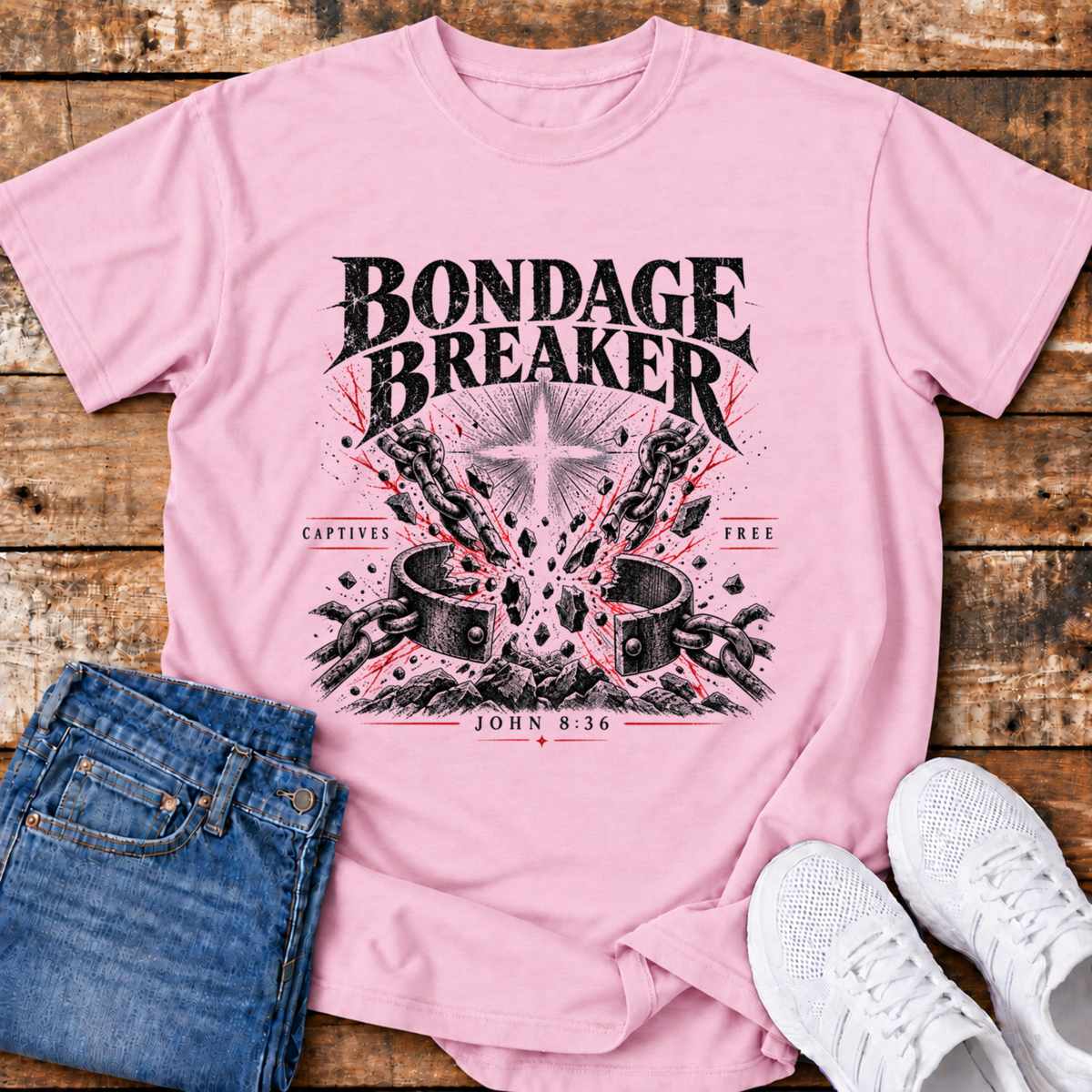 Bondage Breaker T-Shirt - (John 8:36)