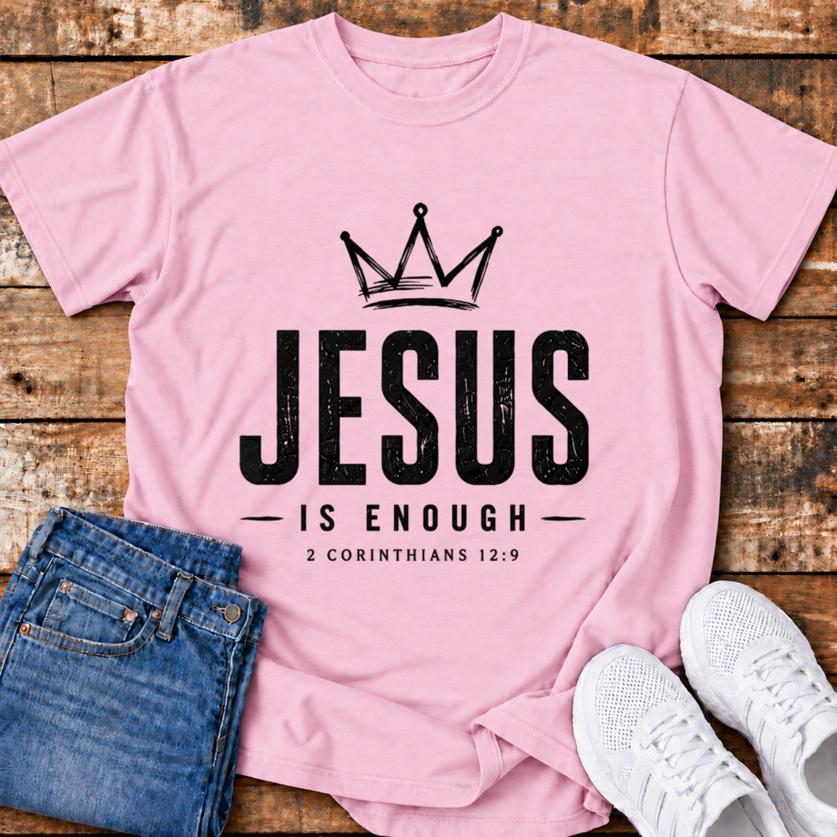 Jesus is Enough T-Shirt - (2 Corinthians 12:9)