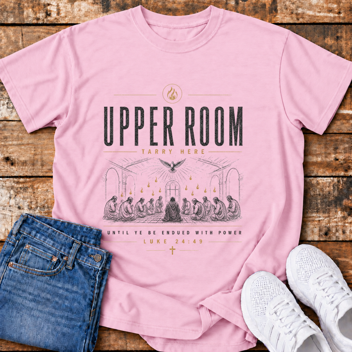 Upper Room T-Shirt - (Luke 24:49)