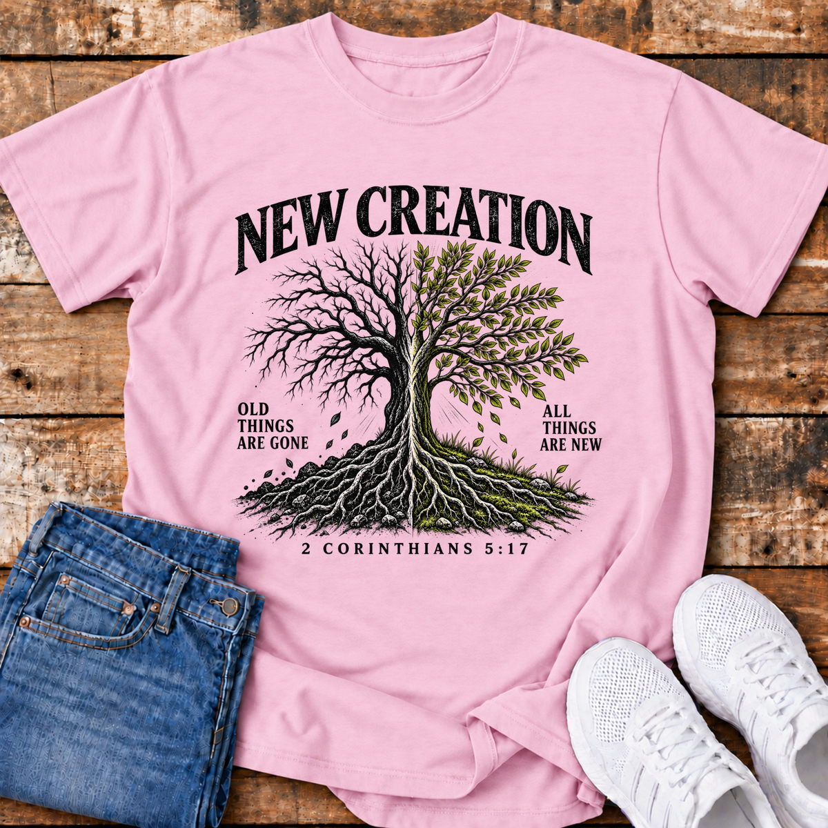 New Creation T-Shirt - (2 Corinthians 5:7)