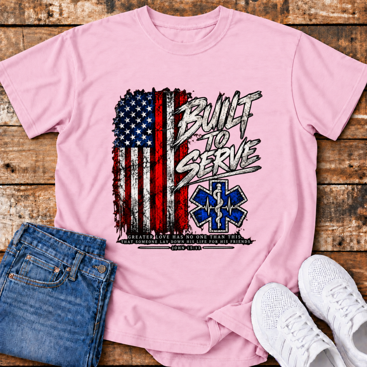 Built to Serve Paramedic T-Shirt - (John 15:13)