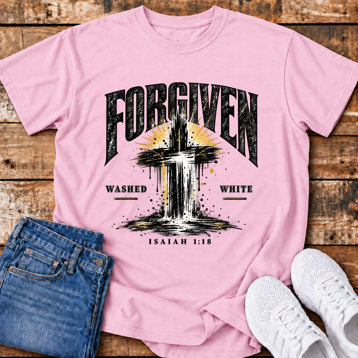 Forgiven T-Shirt - (Isaiah 1:18)