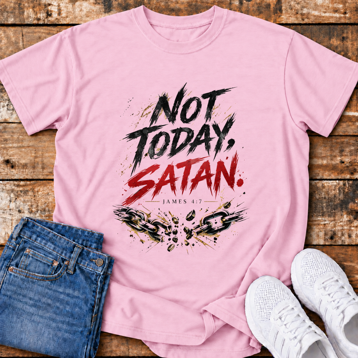 Not Today Satan T-Shirt - (James 4:7)