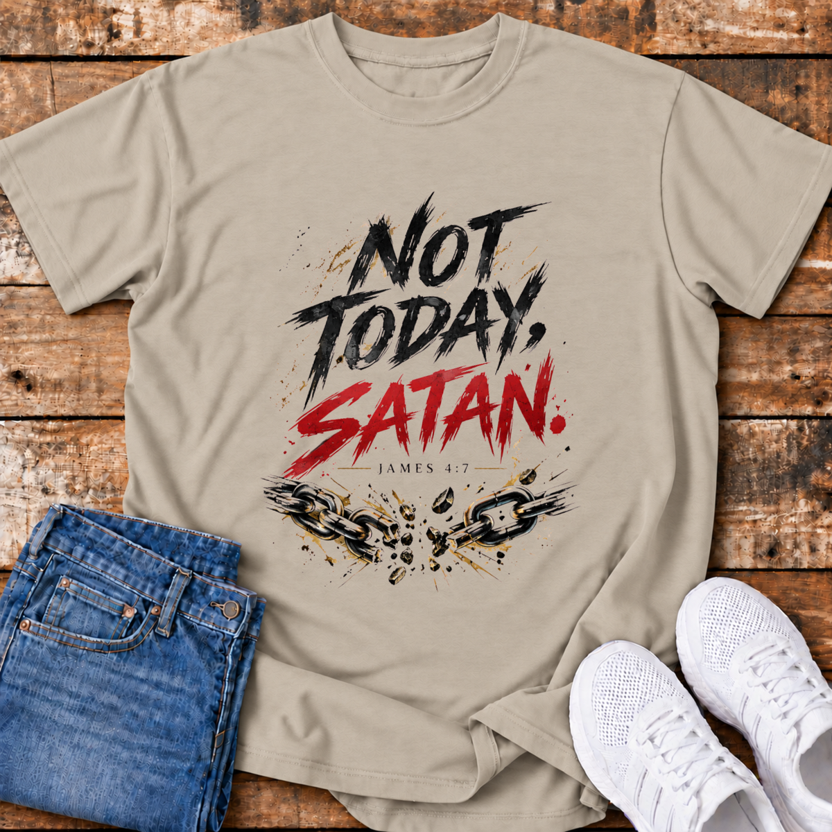 Not Today Satan T-Shirt - (James 4:7)
