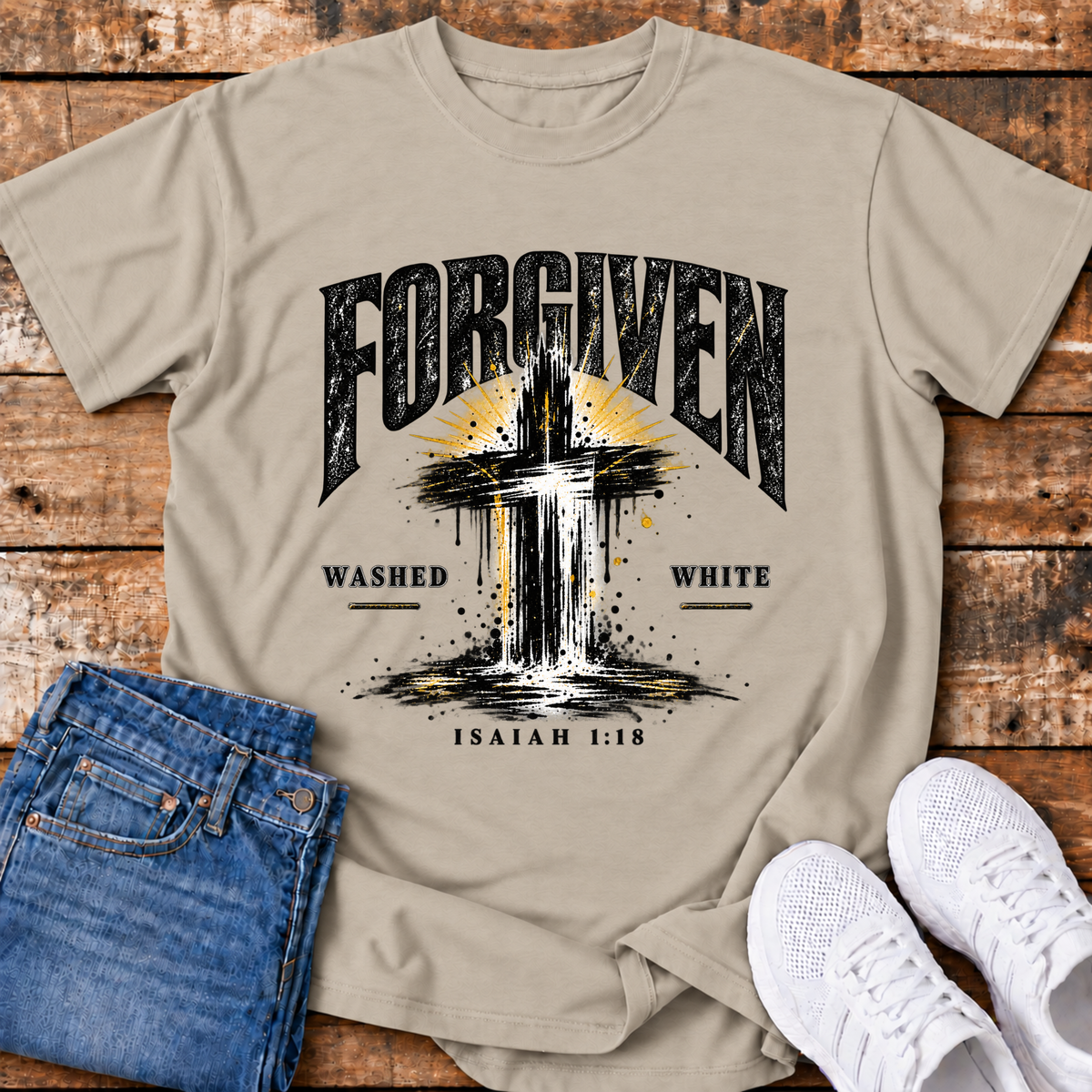 Forgiven T-Shirt - (Isaiah 1:18)