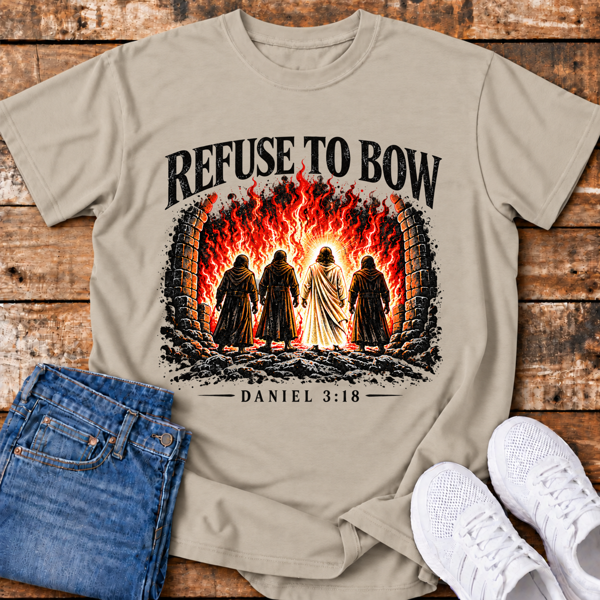 Refuse to Bow T-Shirt - (Daniel 3:18)