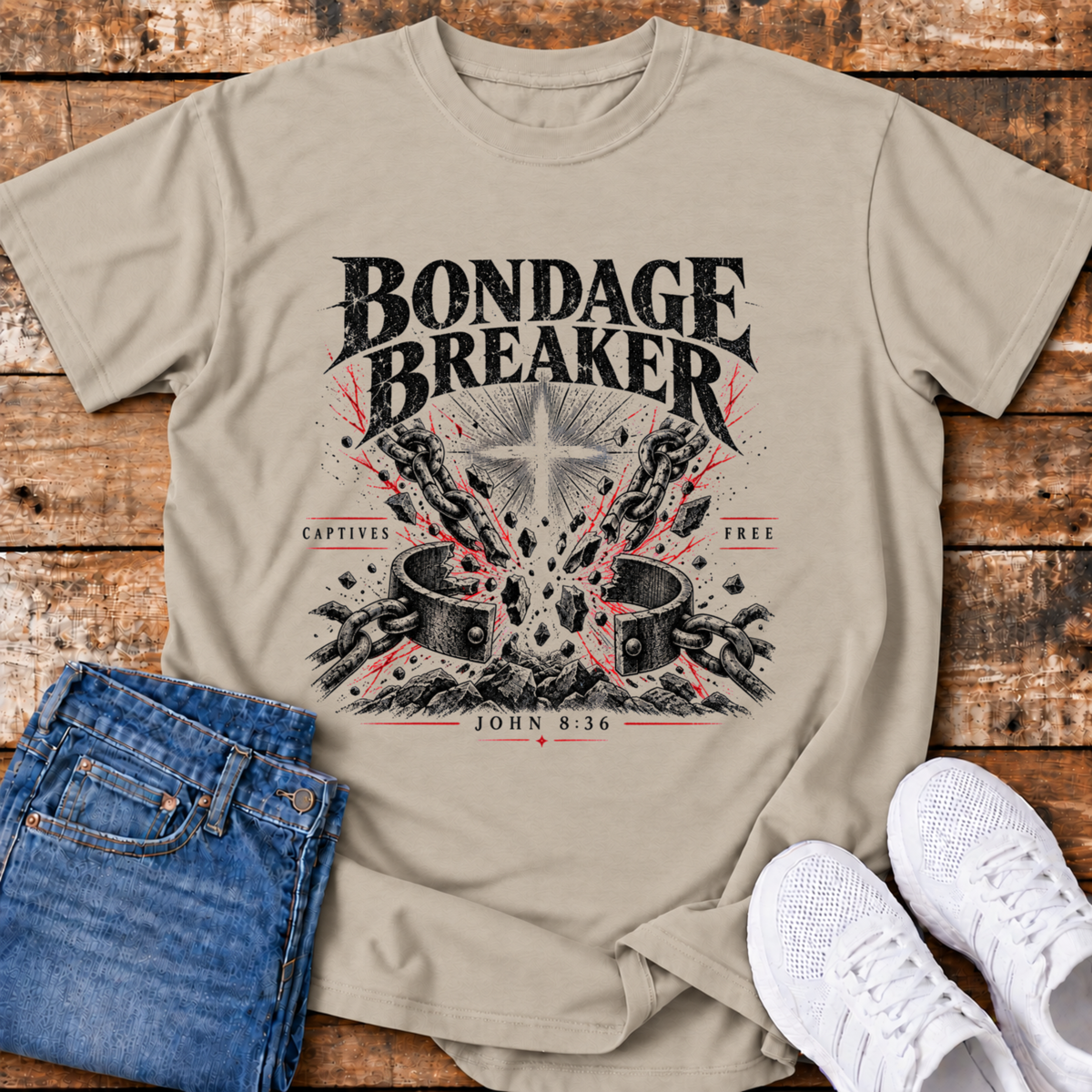 Bondage Breaker T-Shirt - (John 8:36)