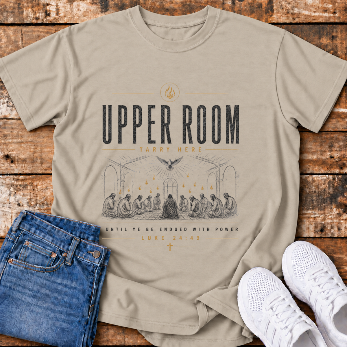 Upper Room T-Shirt - (Luke 24:49)