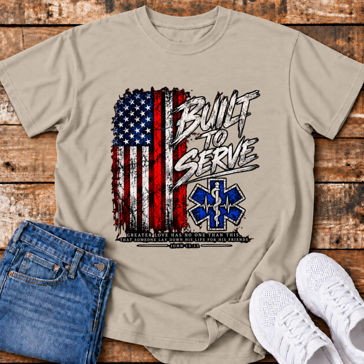 Built to Serve Paramedic T-Shirt - (John 15:13)