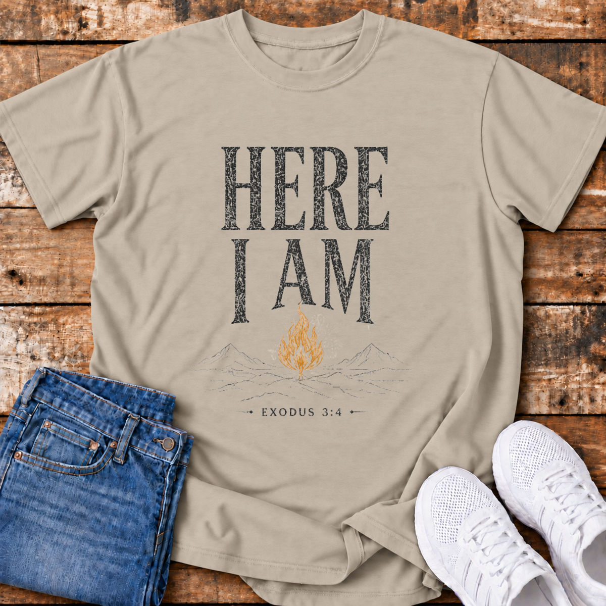 Here I Am T-Shirt - (Exodus 3:4)