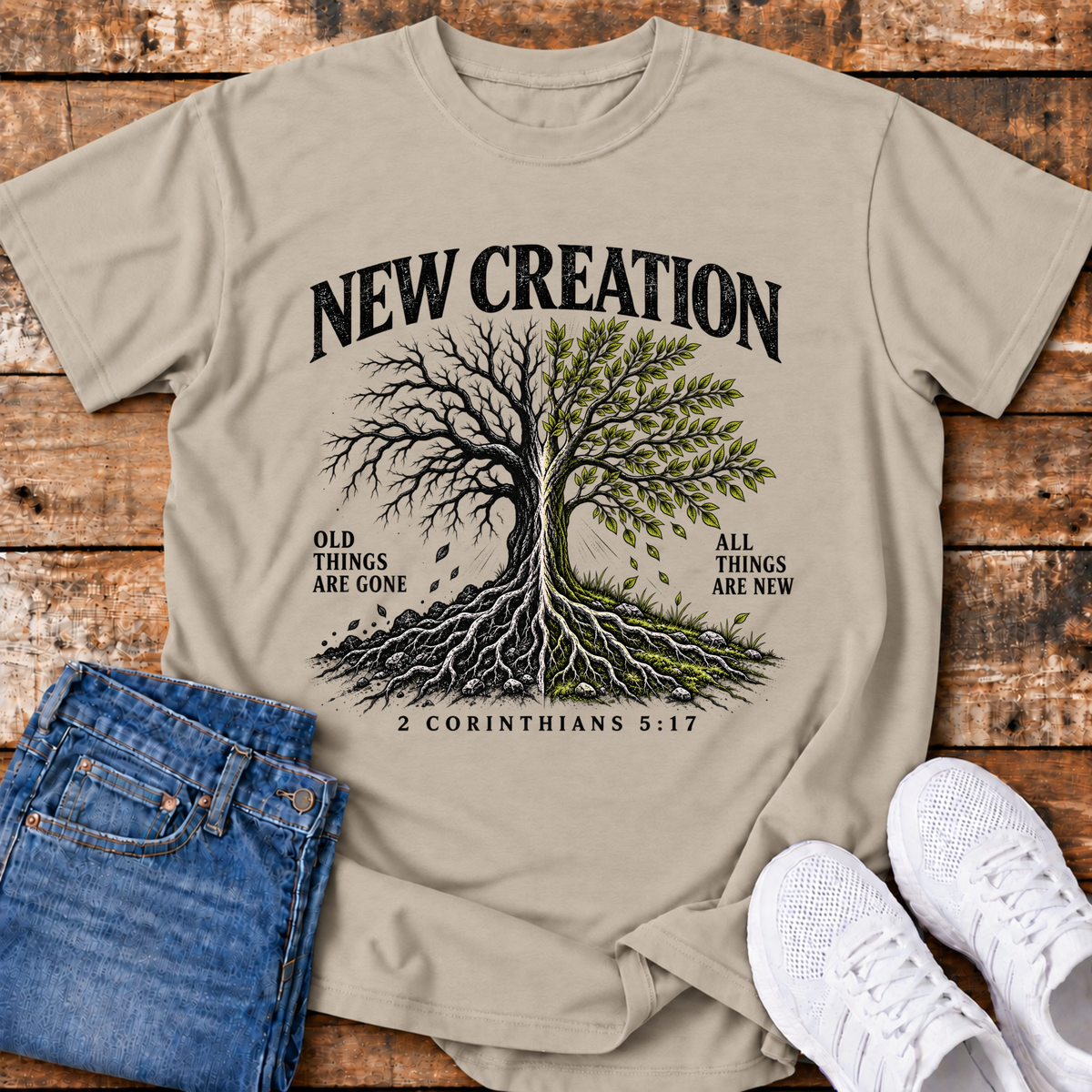 New Creation T-Shirt - (2 Corinthians 5:7)