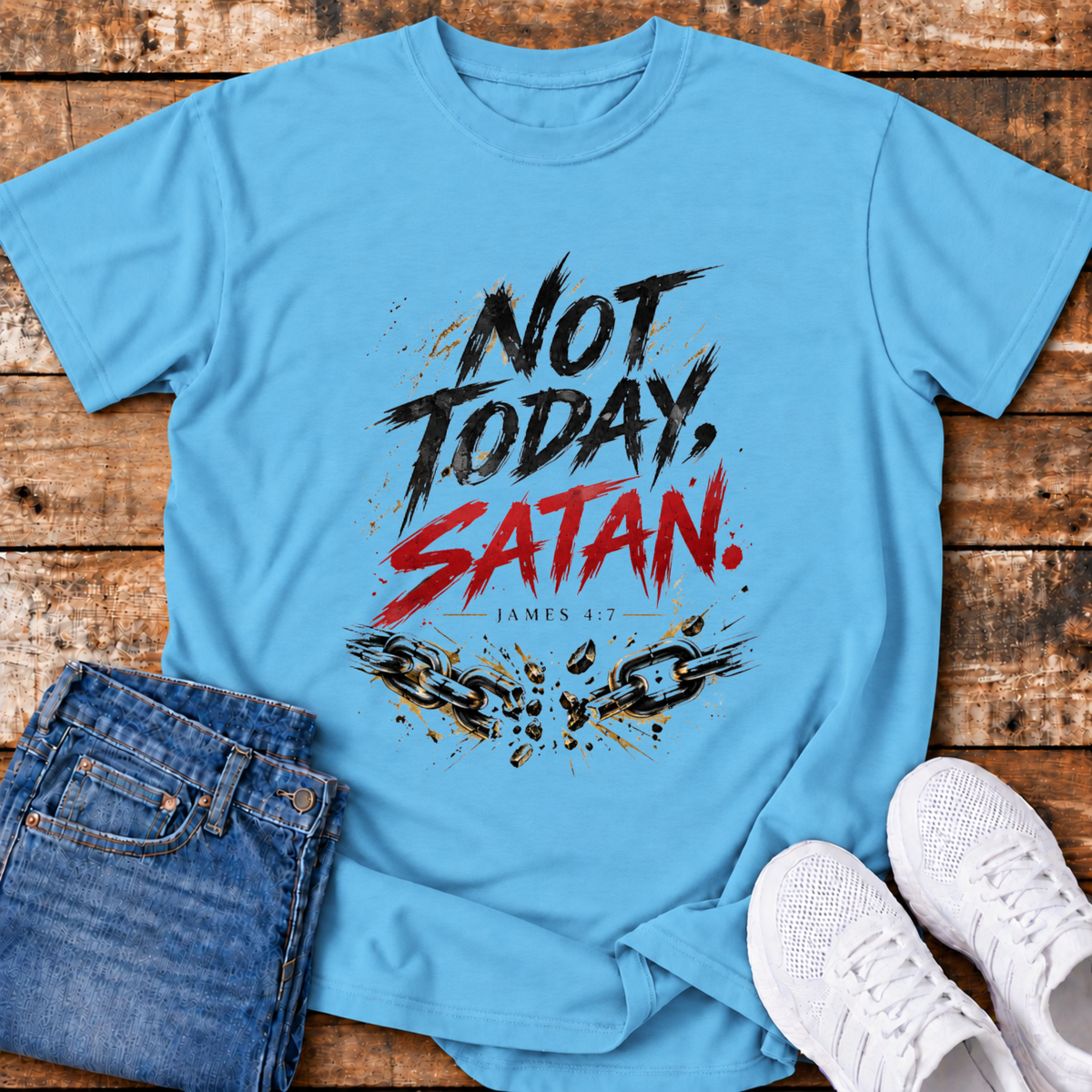 Not Today Satan T-Shirt - (James 4:7)