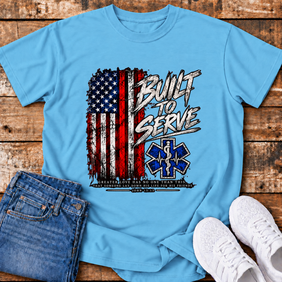 Built to Serve Paramedic T-Shirt - (John 15:13)