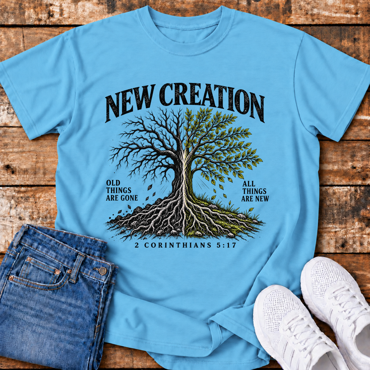 New Creation T-Shirt - (2 Corinthians 5:7)