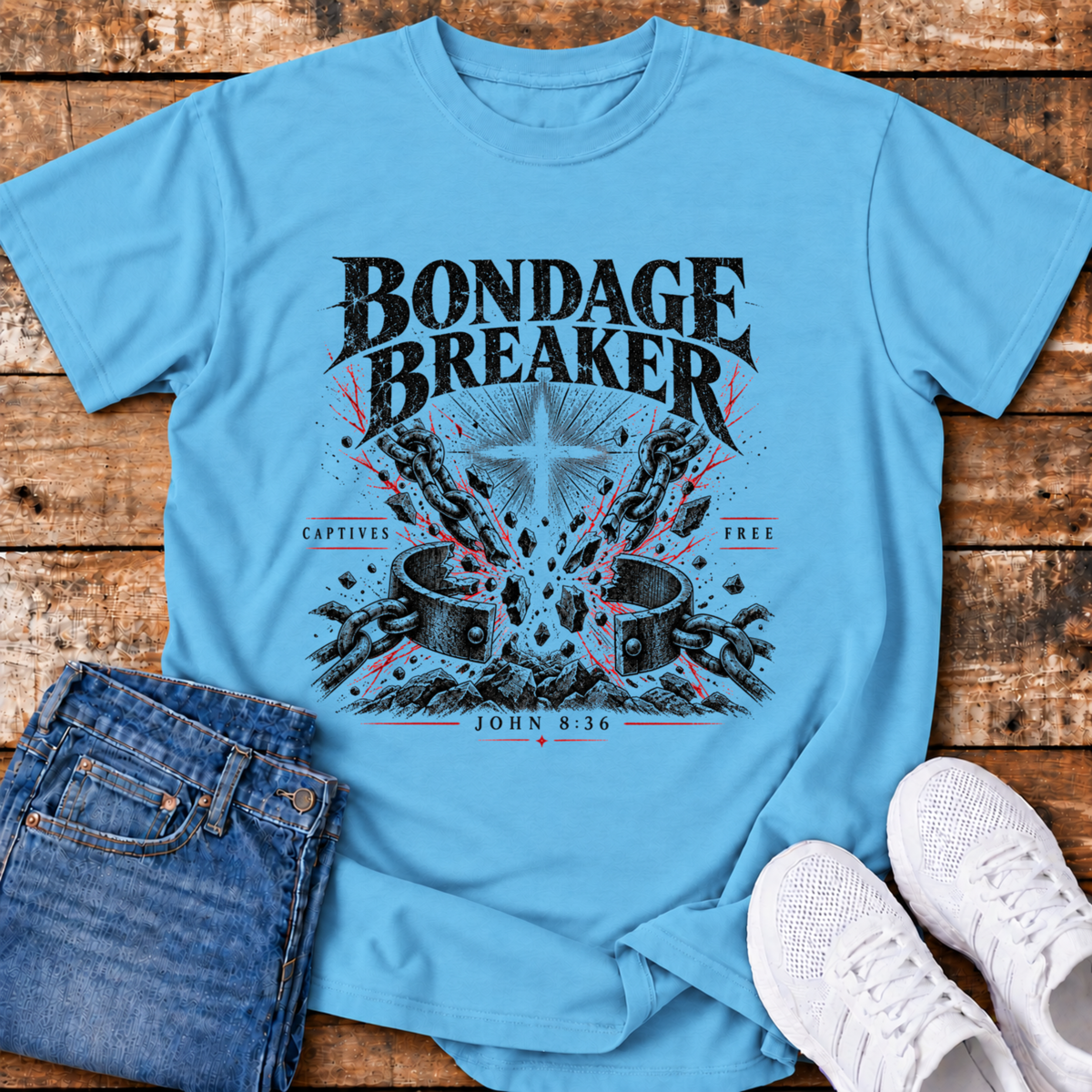 Bondage Breaker T-Shirt - (John 8:36)