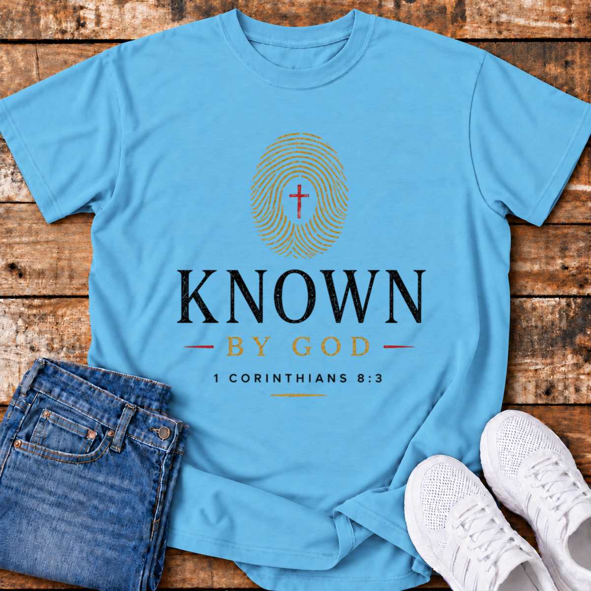 Known by God T-Shirt - (1 Corinthians 8:3)