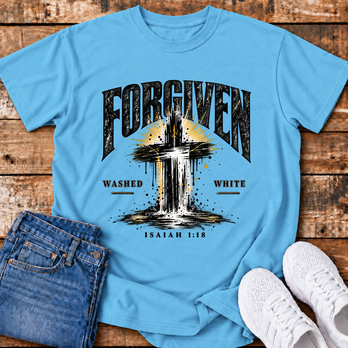 Forgiven T-Shirt - (Isaiah 1:18)