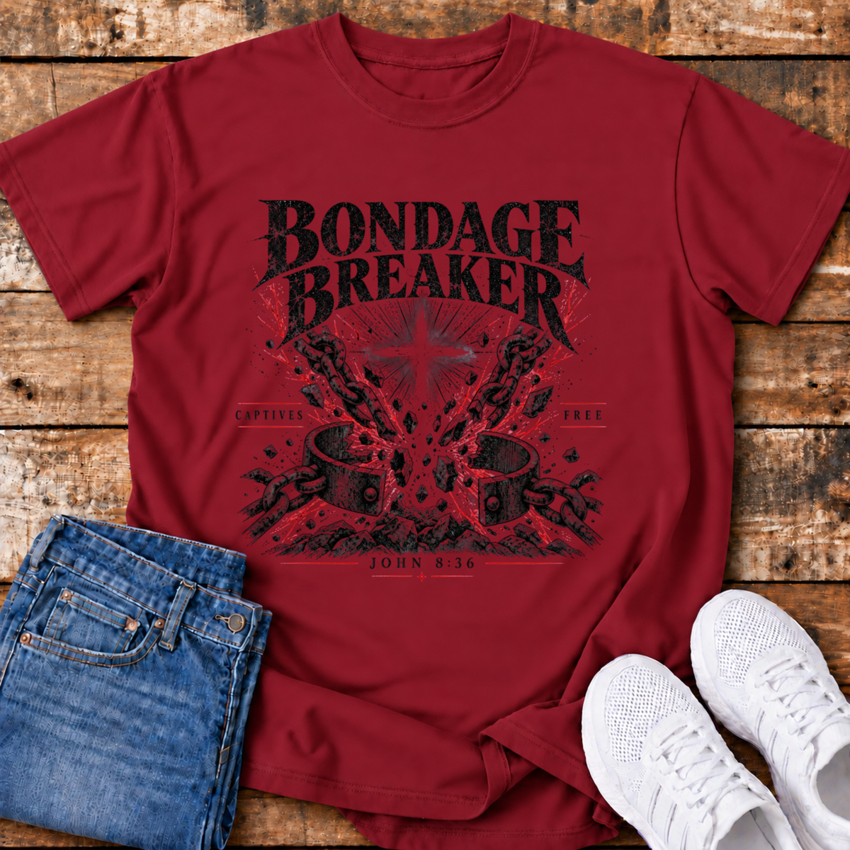 Bondage Breaker T-Shirt - (John 8:36)
