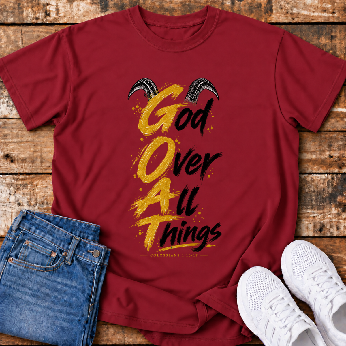 GOAT T-Shirt - (Colossians 1:16-17)