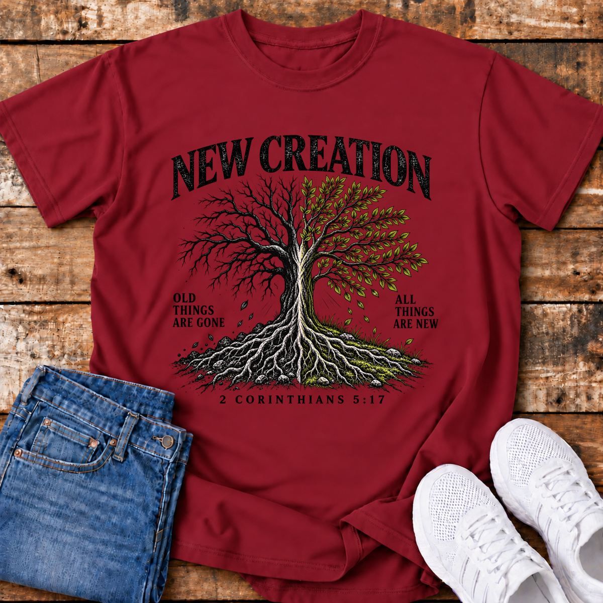 New Creation T-Shirt - (2 Corinthians 5:7)