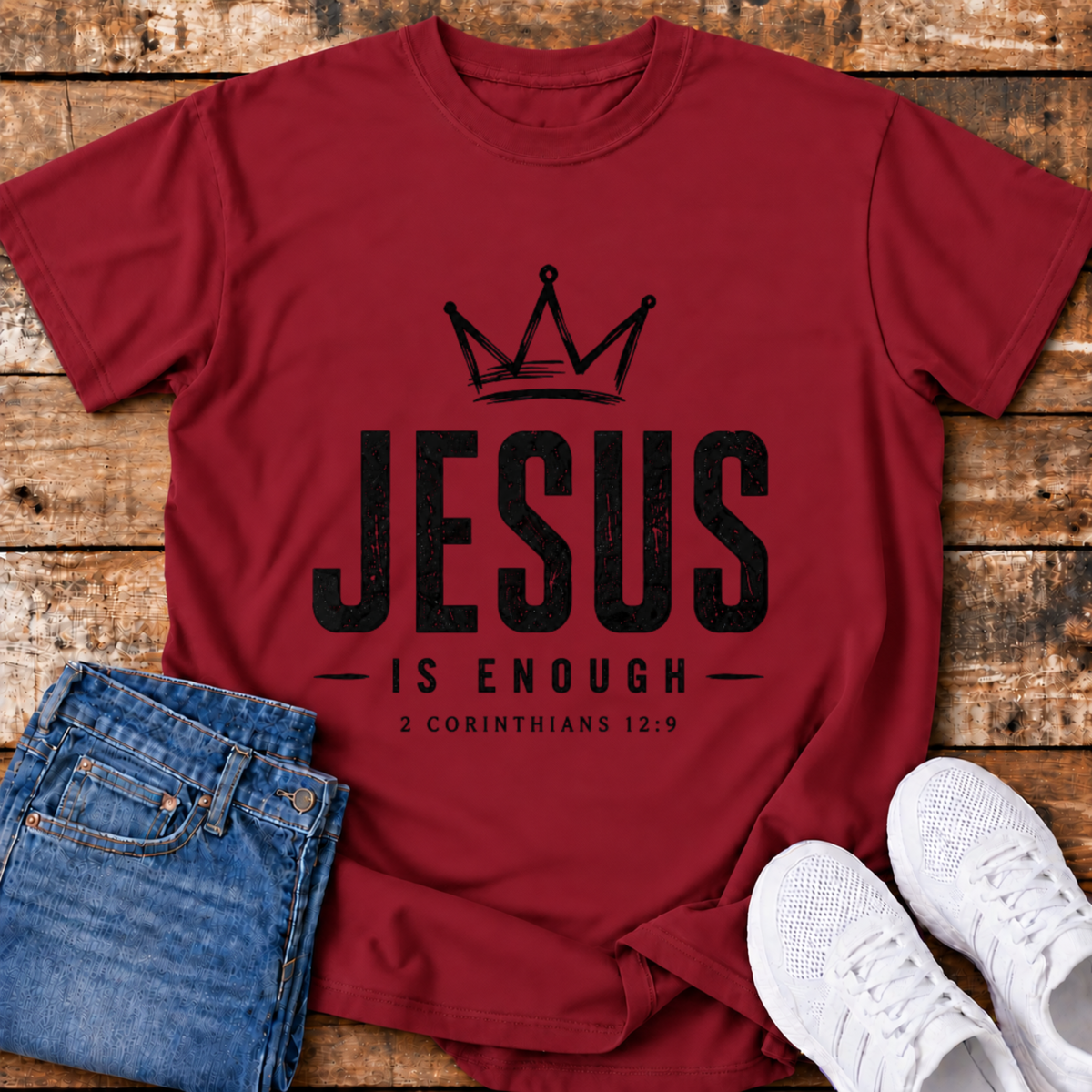 Jesus is Enough T-Shirt - (2 Corinthians 12:9)
