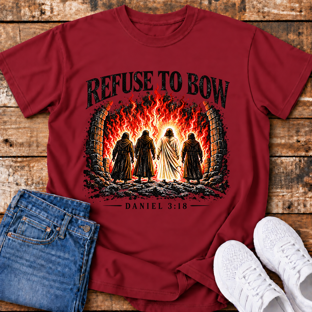 Refuse to Bow T-Shirt - (Daniel 3:18)