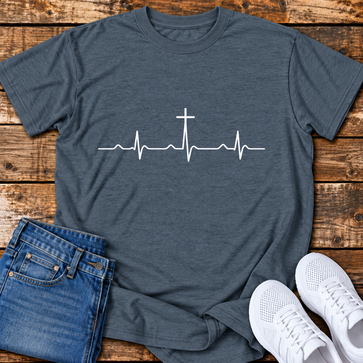 Cross Heartbeat T-Shirt
