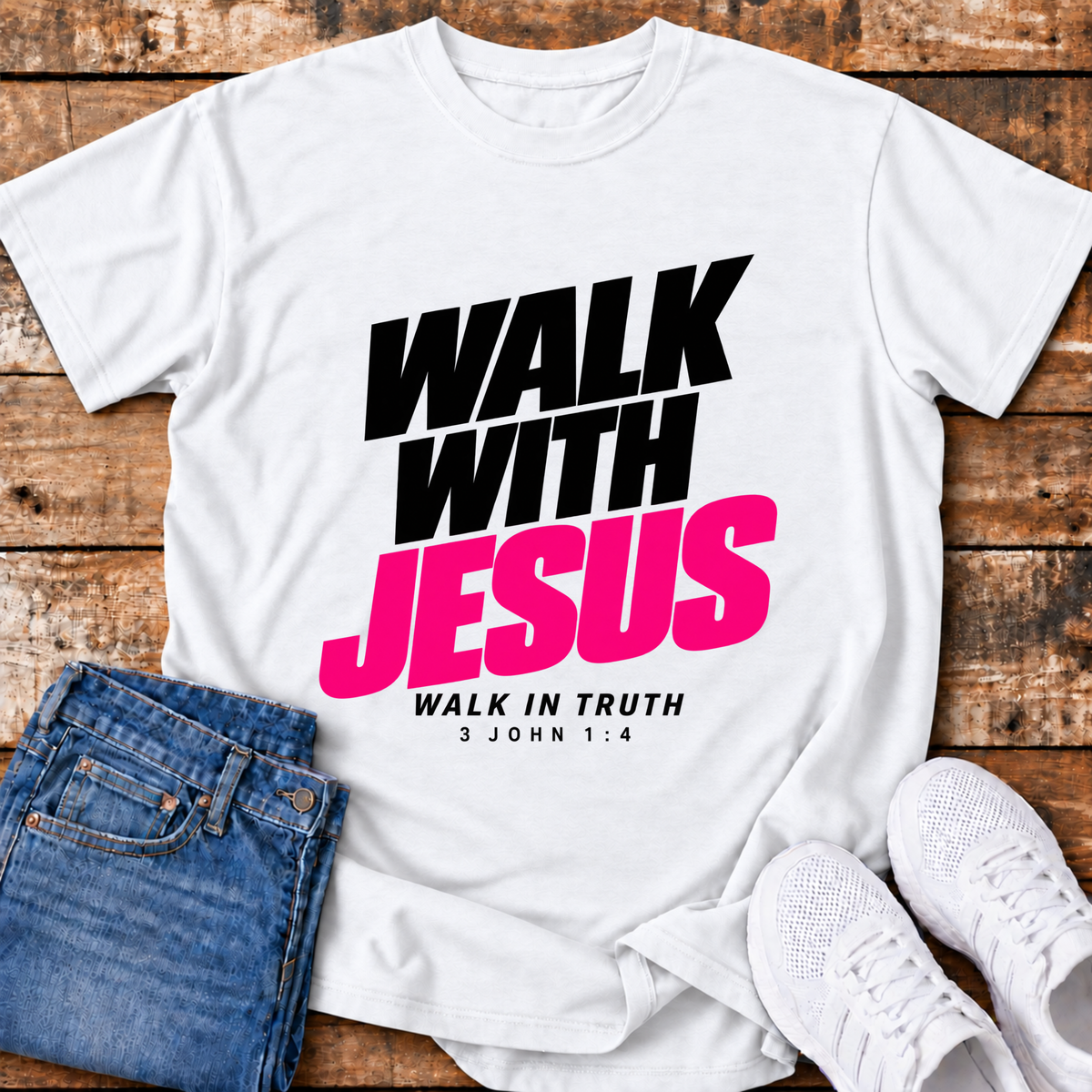 Walk with Jesus T-Shirt - (3 John 1:4)