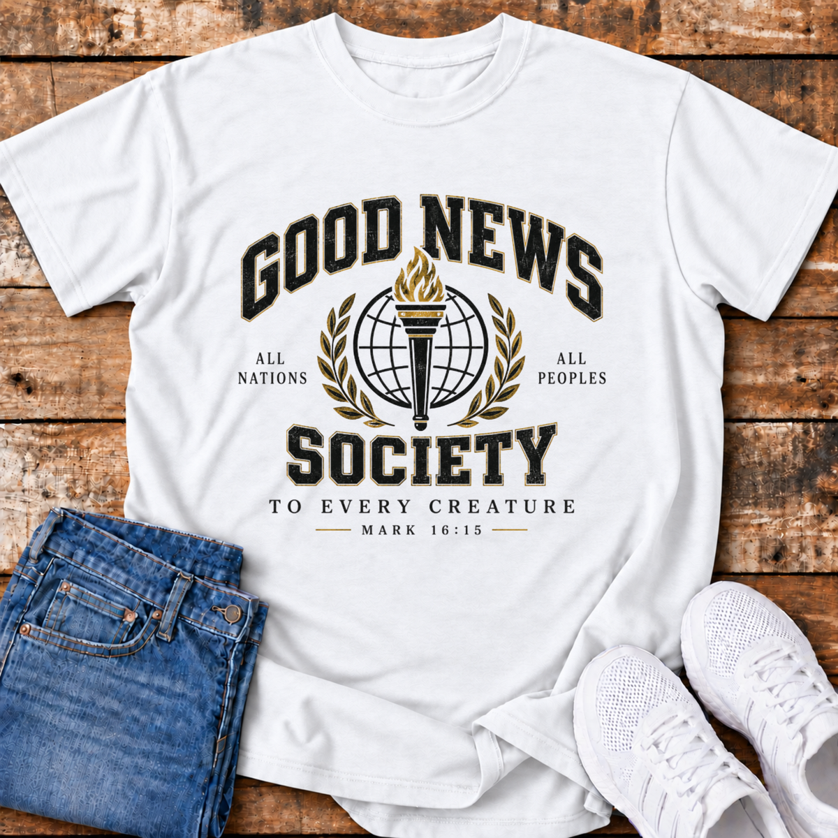Good News Society T-Shirt - (Mark 16:15)